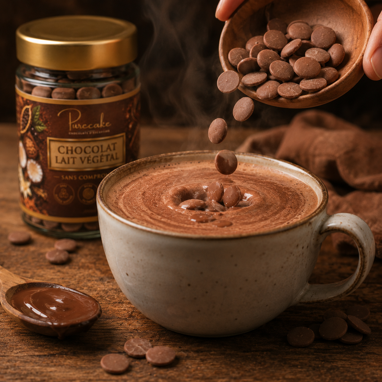 CHOCOLAT LAIT VÉGÉTAL – SANS LACTOSE & SANS SUCRE AJOUTÉ