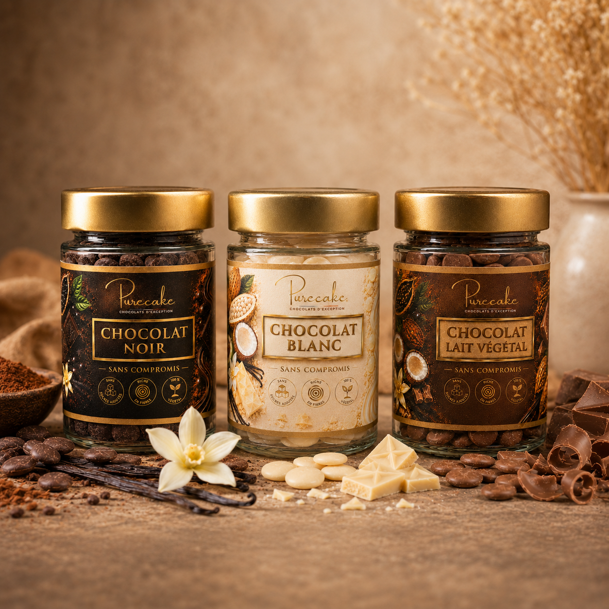 CHOCOLAT LAIT VÉGÉTAL – SANS LACTOSE & SANS SUCRE AJOUTÉ
