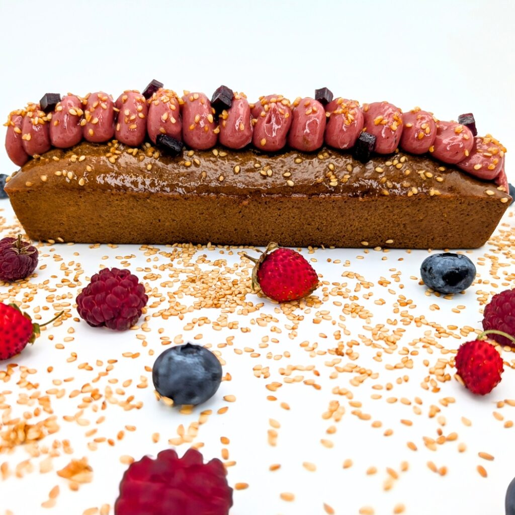 Cake Fruit rouge vegan sans gluten Purecake