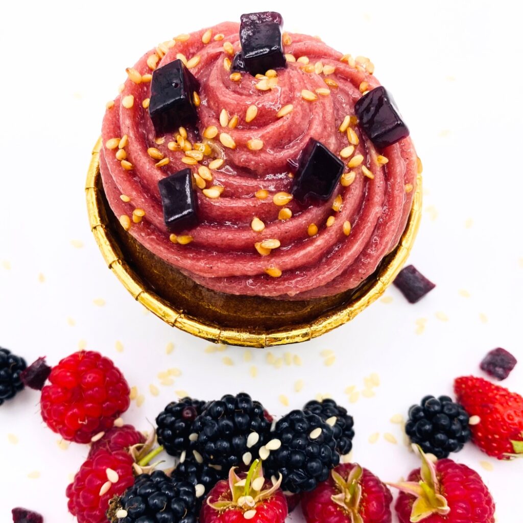 Cupcake Fruit rouge vegan sans gluten Purecake 2