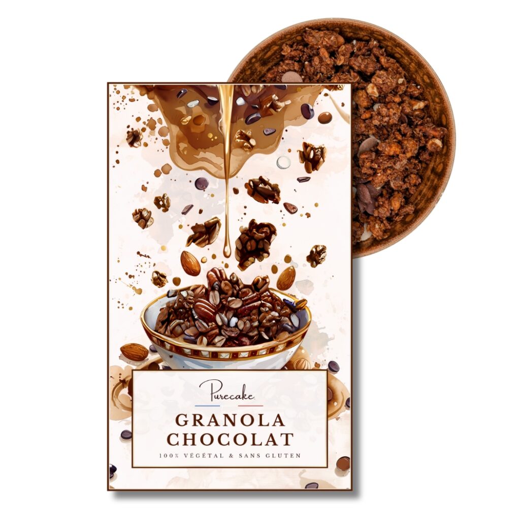 Granola Trio Chocolat Purecake vegan sansgluten vegetal gourmand luxe 1